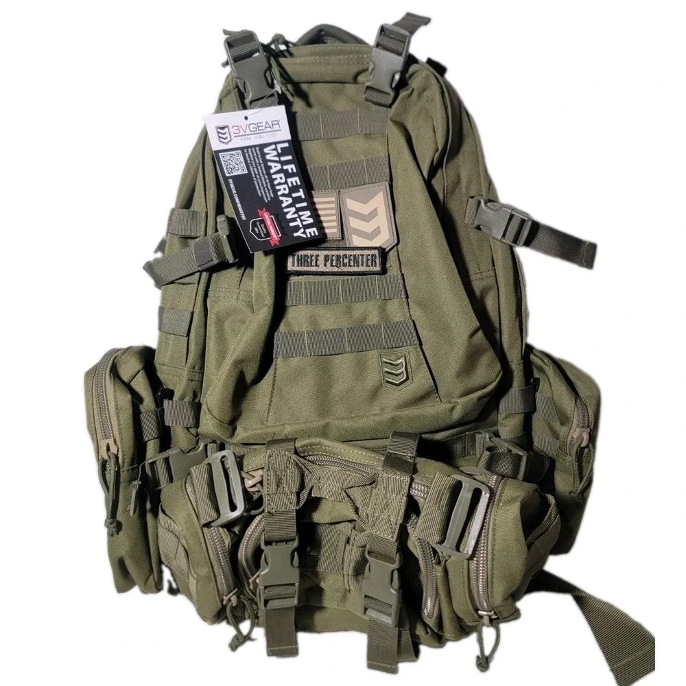 3V Gear Paratus 3 Day Operator Tactical Backpack NWT 40L OD Green MOLLE Bug Out